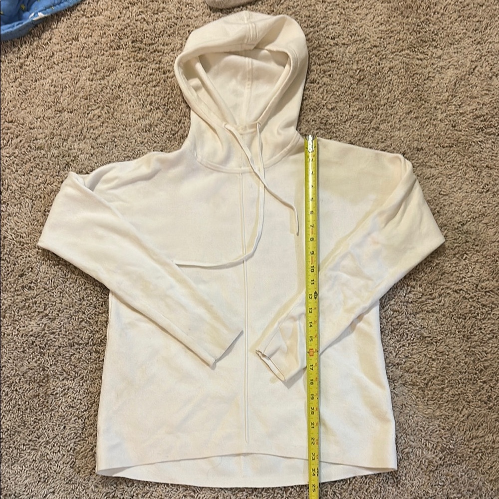 Banana Republic Cream Hooded Sweatshirt Relaxed Fit